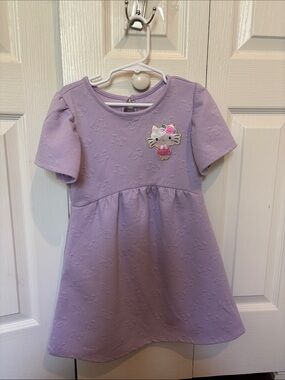 Hello Kitty Lilac Short-Sleeve Dress with Kitty Patch